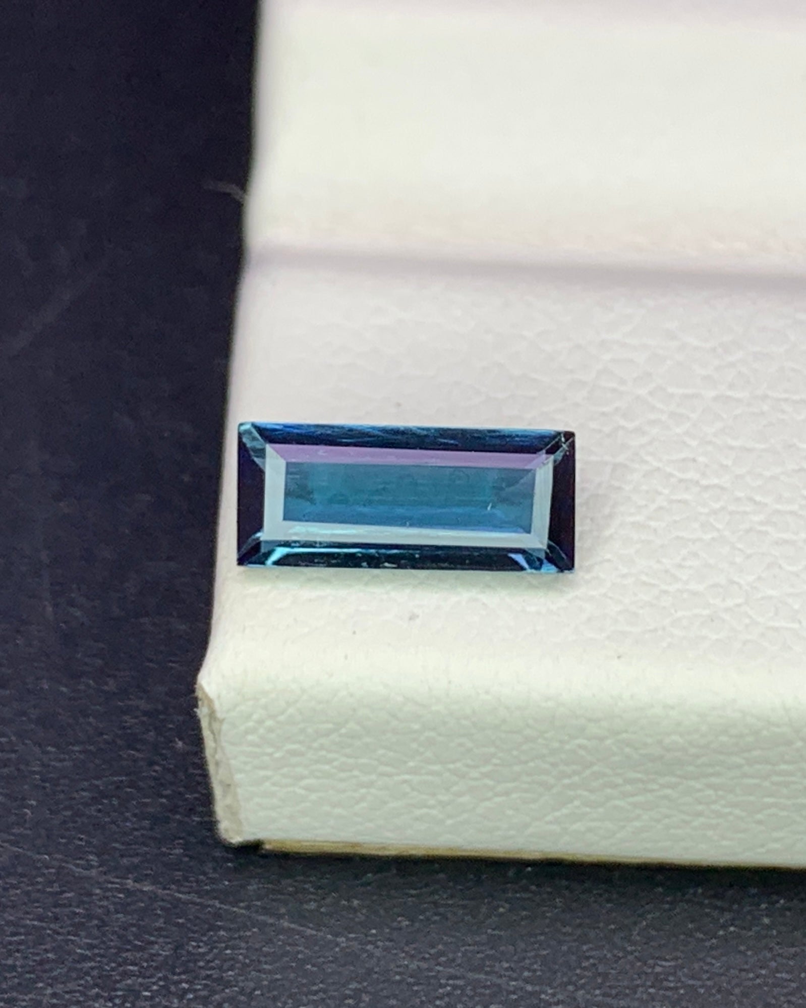 Natural Blue Tourmaline 0.70 Carat 8.3x3.5 MM Baguette Shape Faceted Gemstone