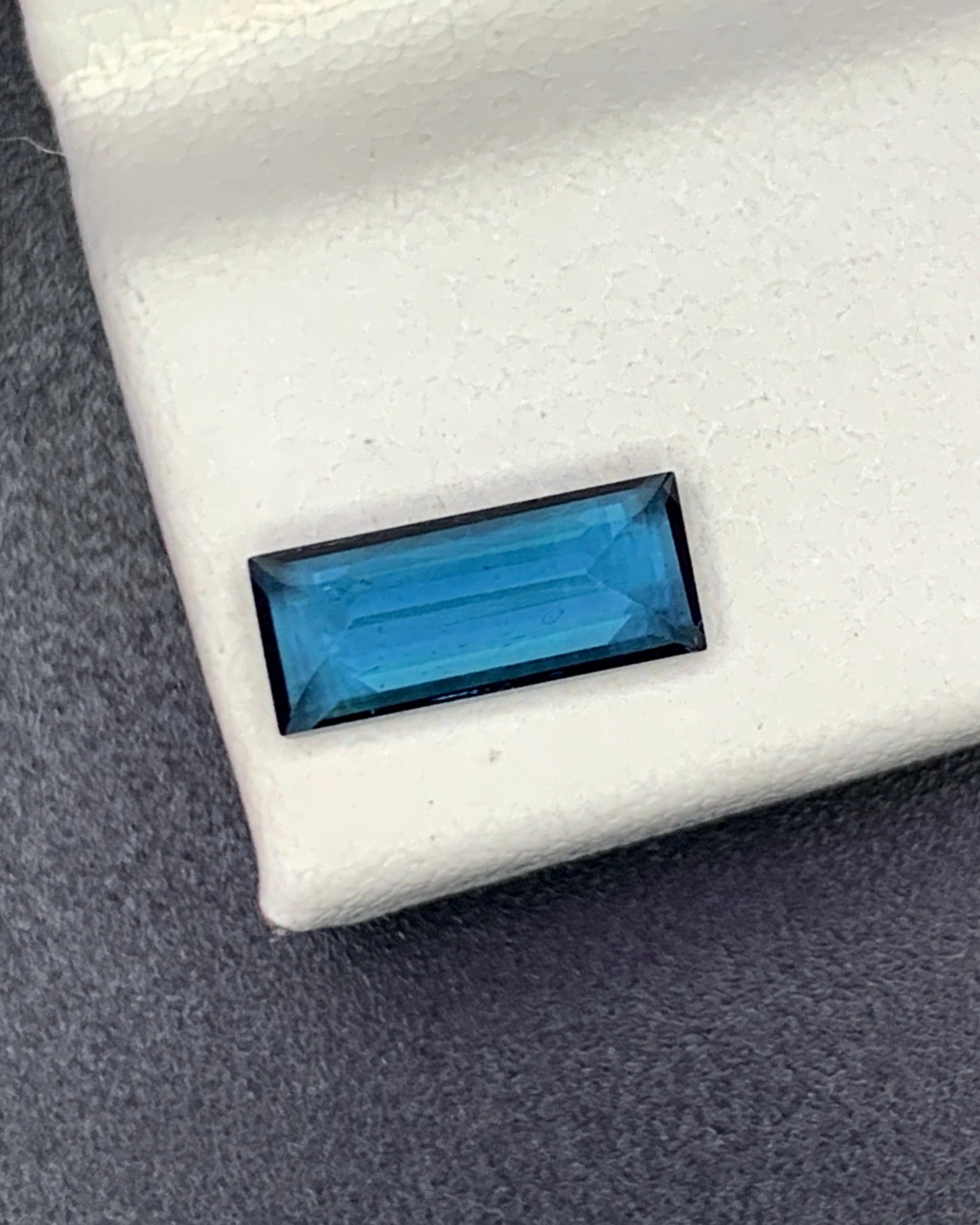 Natural Blue Tourmaline 0.70 Carat 8.3x3.5 MM Baguette Shape Faceted Gemstone