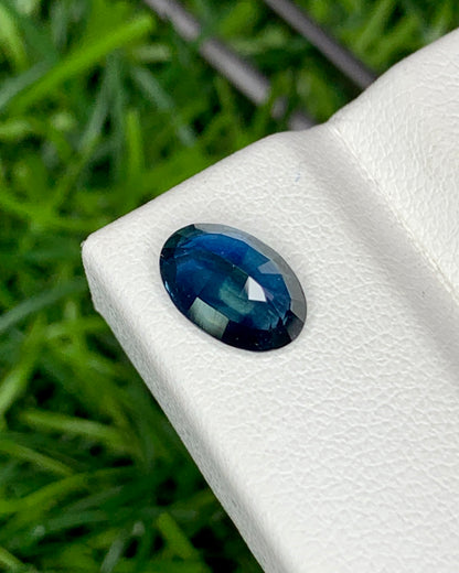 Natural Bi Color Parti Sapphire 1.72 Carat 8.8x6 MM Oval Shape Faceted Gemstone