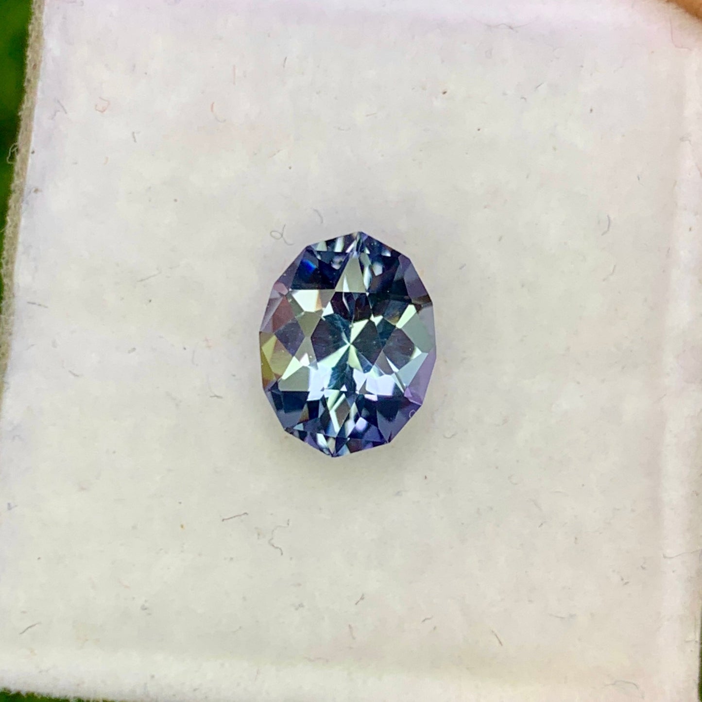 Natural Unheated Bi-Color Tanzanite 1.13 Carat 7.8x6.2 MM Fancy Shape Faceted Gemstone