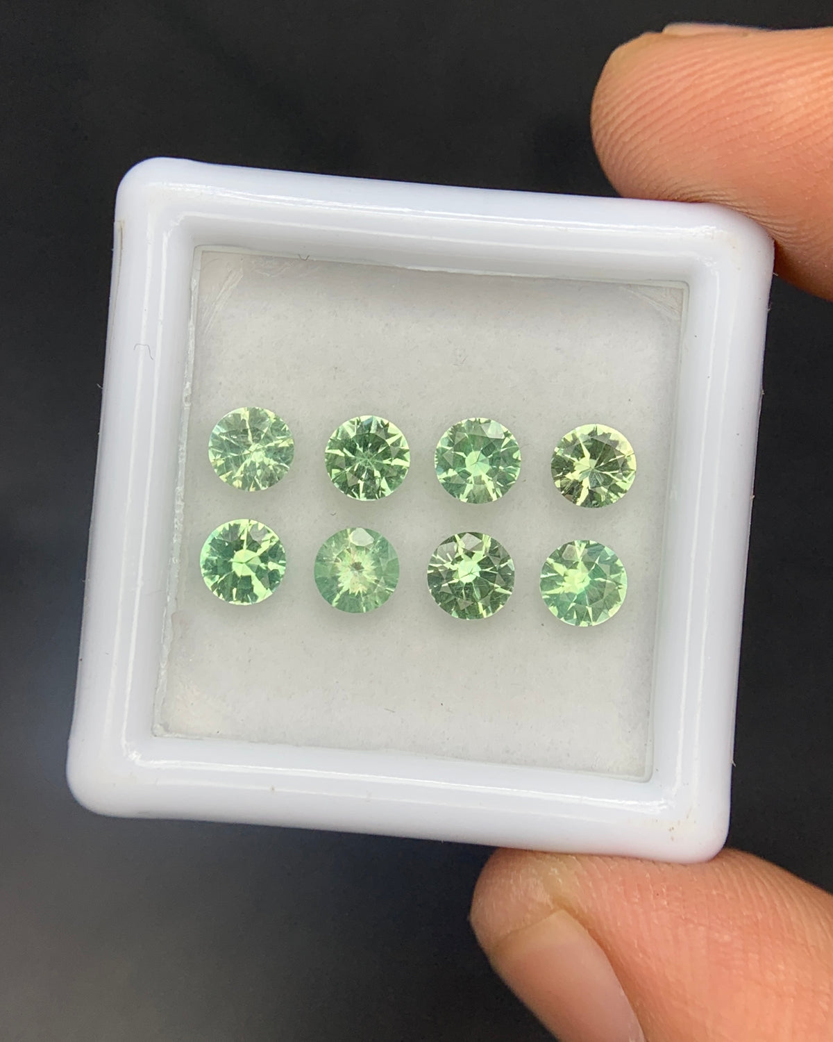 Natural Rare Kornerupine Lot 1.90 Carat 4x4 MM Round Shape Faceted Gemstone 8 Piece Lot 