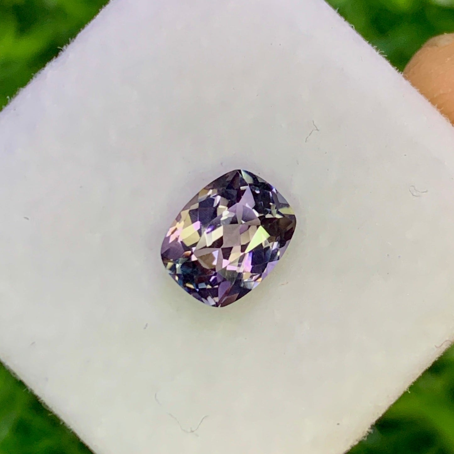 Natural Unheated Bi-Color Tanzanite 0.92 Carat 7.5x5.6 MM Cushion Shape Faceted Gemstone