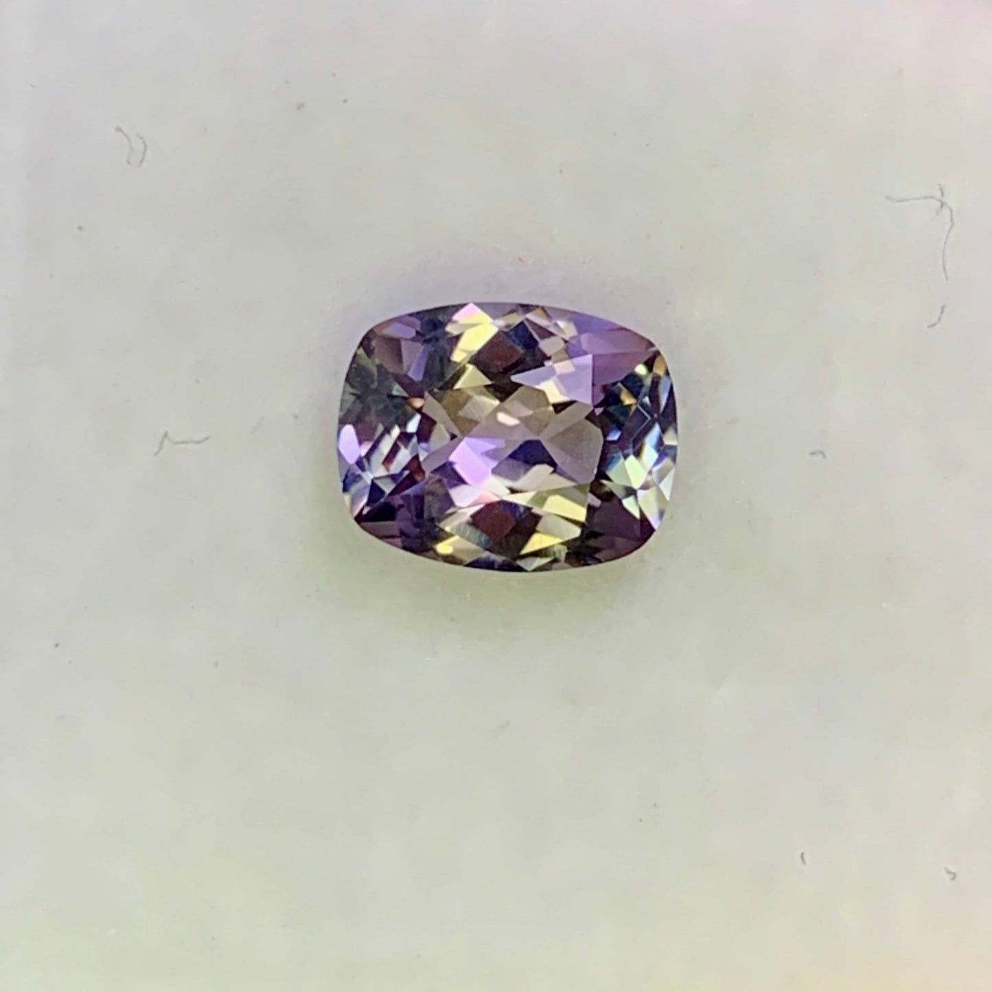 Natural Unheated Bi-Color Tanzanite 0.92 Carat 7.5x5.6 MM Cushion Shape Faceted Gemstone