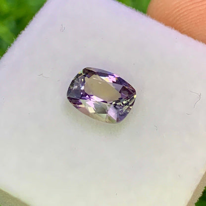 Natural Unheated Bi-Color Tanzanite 0.92 Carat 7.5x5.6 MM Cushion Shape Faceted Gemstone