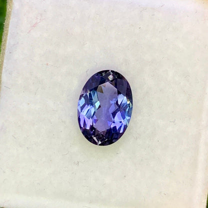 Natural Purple Tanzanite 1.29 Carat 8.5x6.1 MM Oval Shape Faceted Gemstone