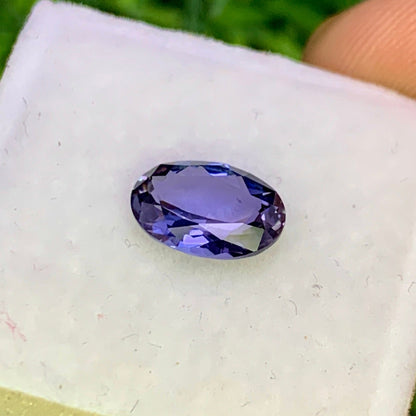 Natural Purple Tanzanite 1.29 Carat 8.5x6.1 MM Oval Shape Faceted Gemstone