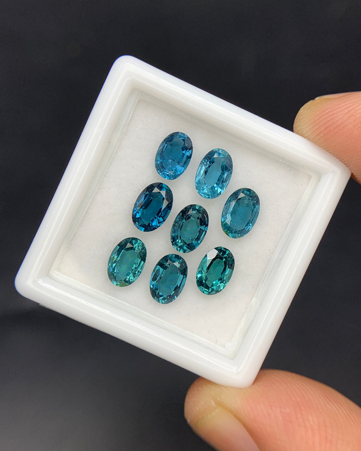 Natural Blue Tourmaline Lot 6x4 MM Oval Shape Faceted Gemstone Lot