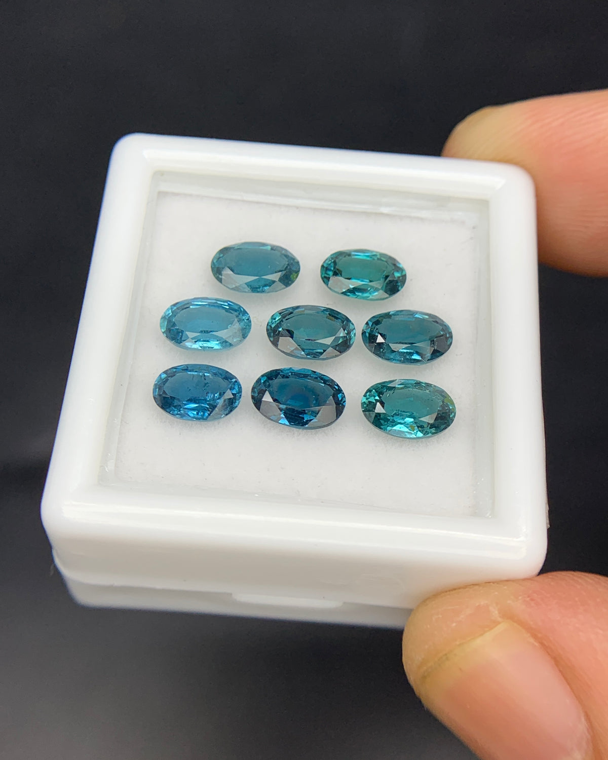 Natural Blue Tourmaline Lot 6x4 MM Oval Shape Faceted Gemstone Lot