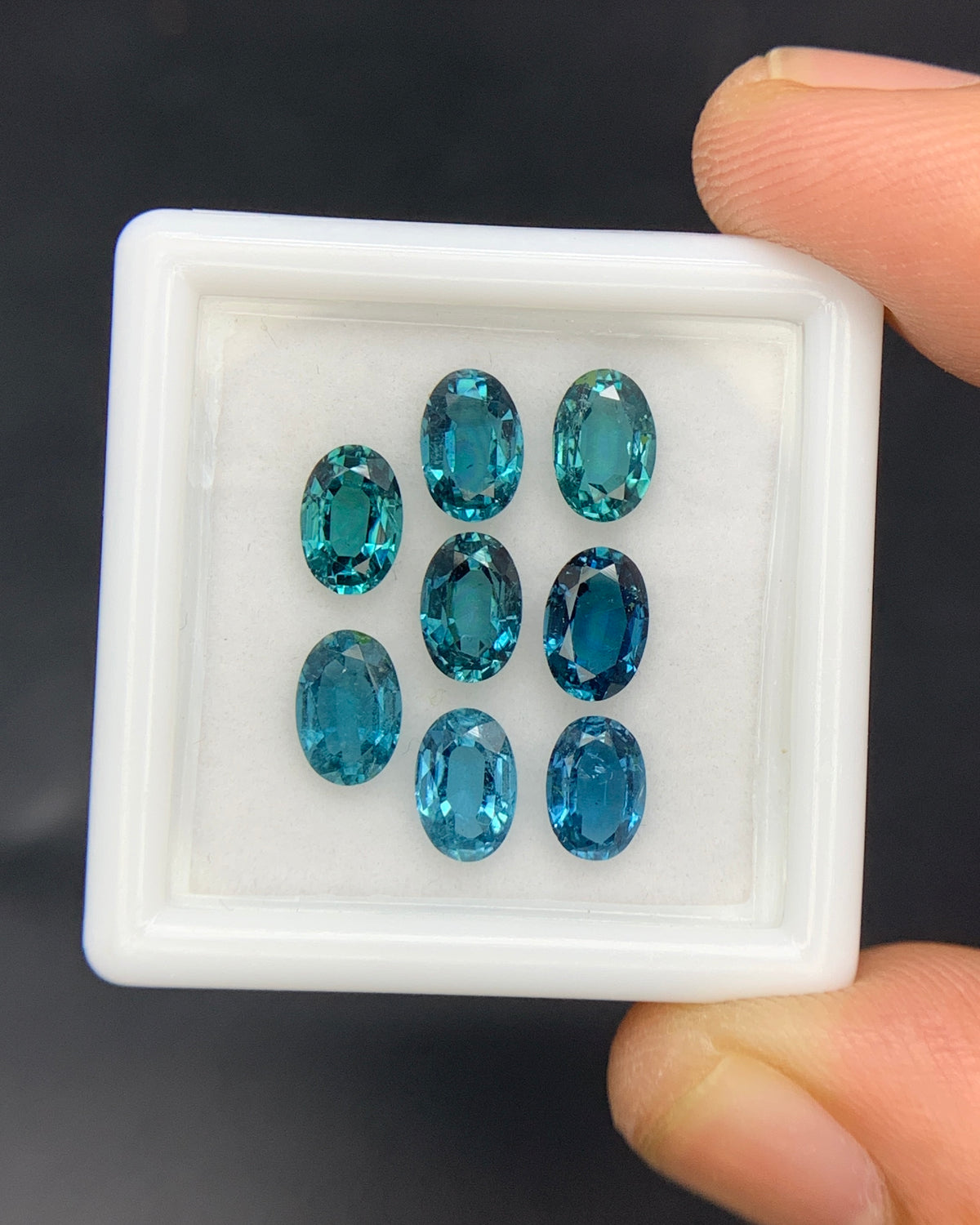 Natural Blue Tourmaline Lot 6x4 MM Oval Shape Faceted Gemstone Lot