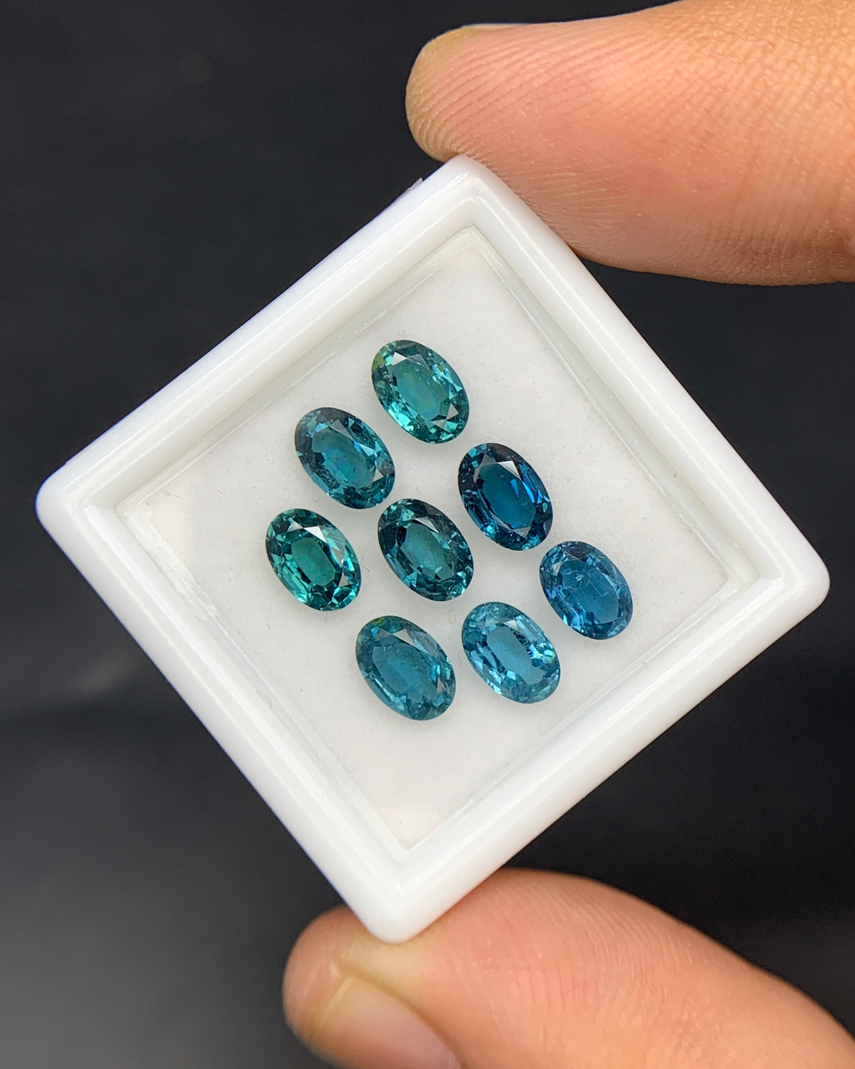 Natural Blue Tourmaline Lot 6x4 MM Oval Shape Faceted Gemstone Lot
