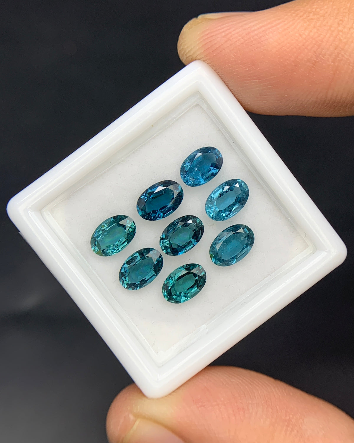 Natural Blue Tourmaline Lot 6x4 MM Oval Shape Faceted Gemstone Lot