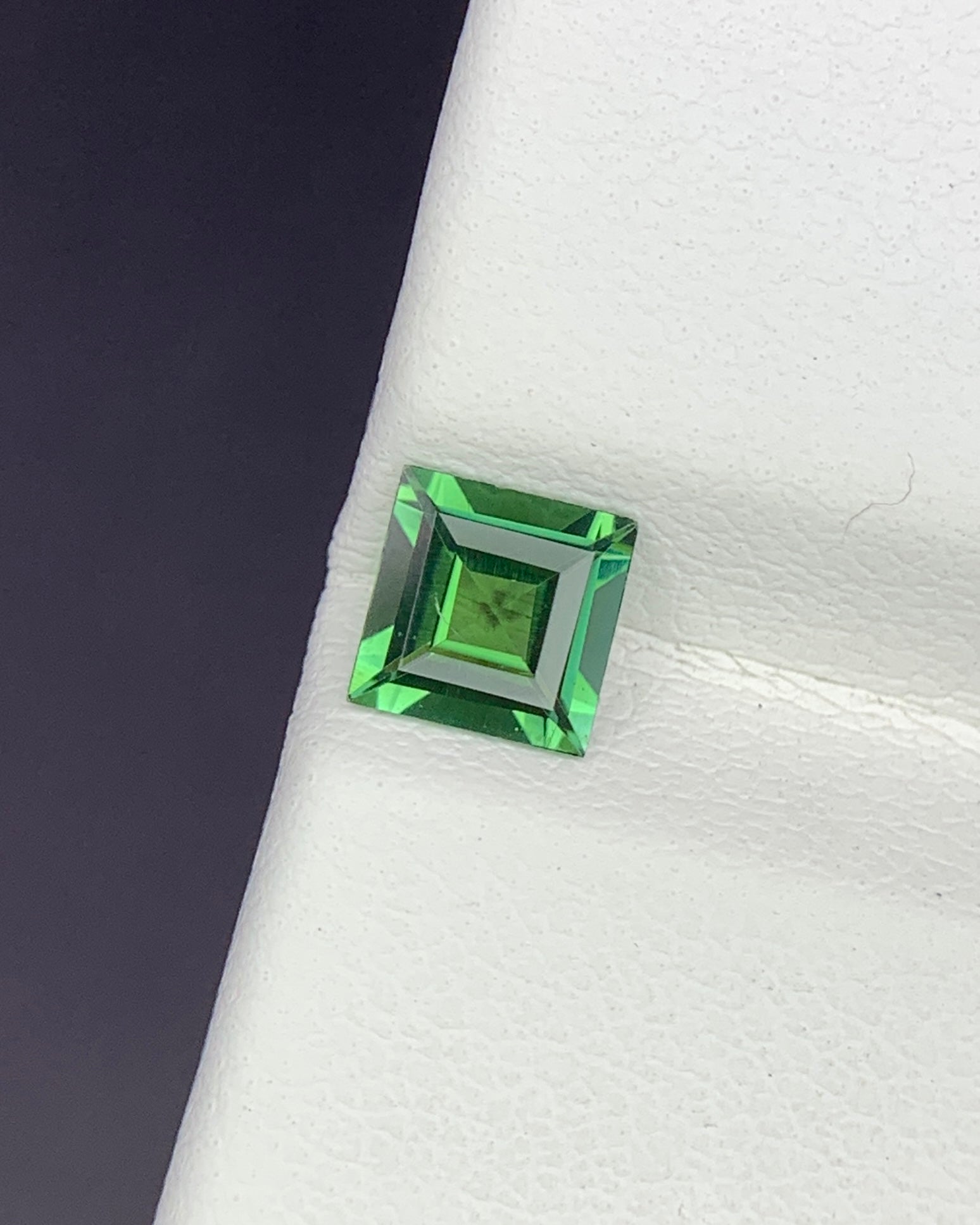 Natural Green Tourmaline 0.53 Carat 5x5 MM Square Shape Faceted Gemstone 