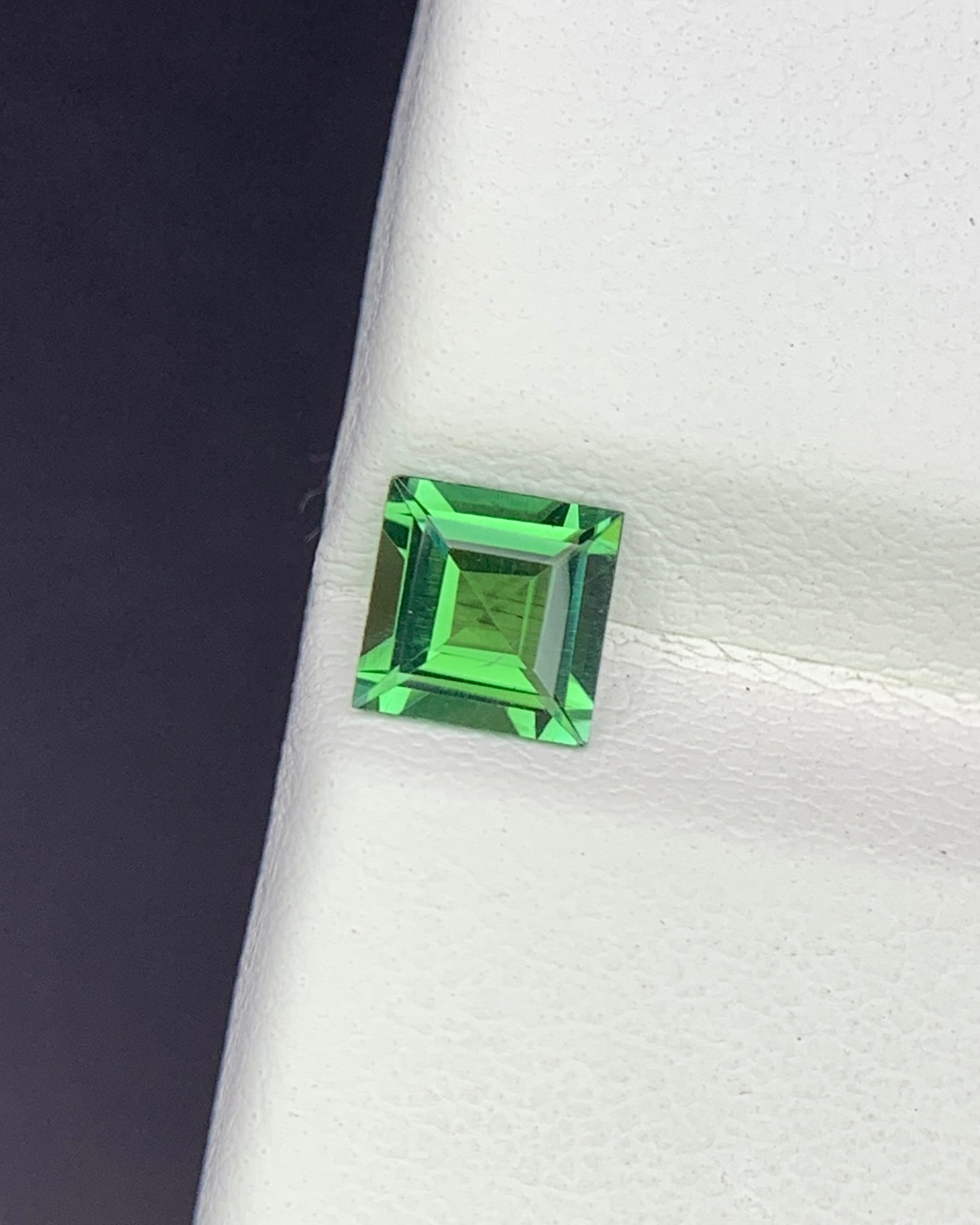 Natural Green Tourmaline 0.53 Carat 5x5 MM Square Shape Faceted Gemstone 