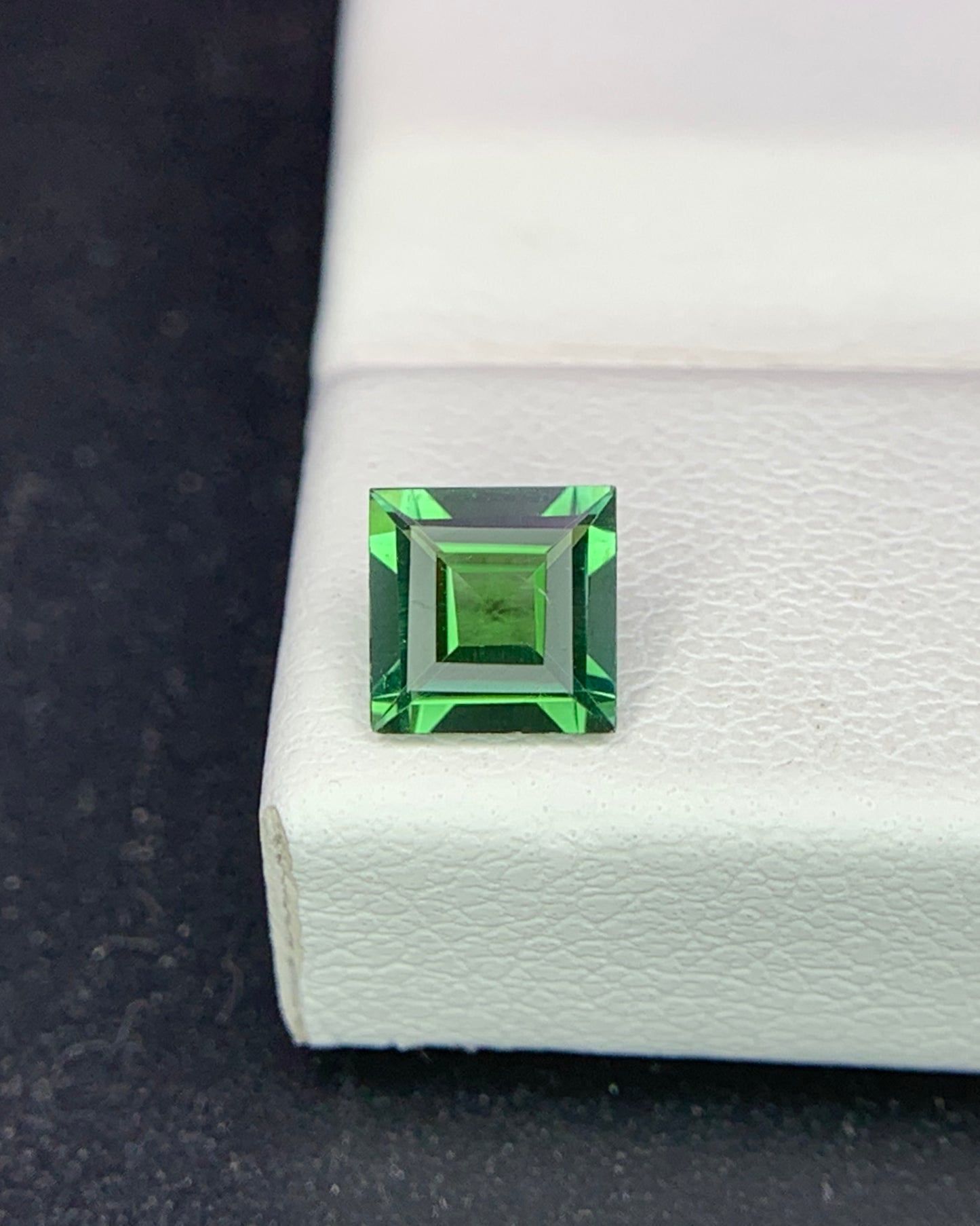 Natural Green Tourmaline 0.53 Carat 5x5 MM Square Shape Faceted Gemstone 