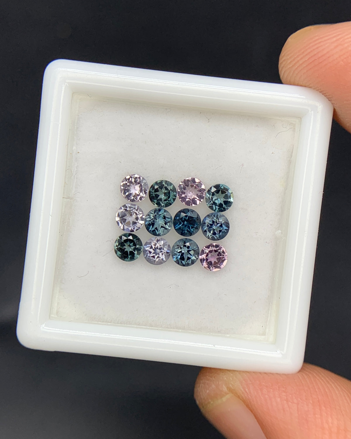 Natural Tourmaline Lot 1.22 Carat 3x3 MM Round Shape Faceted Gemstone 12 Piece Lot