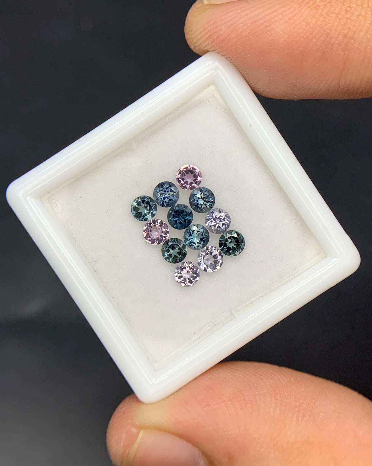 Natural Tourmaline Lot 1.22 Carat 3x3 MM Round Shape Faceted Gemstone 12 Piece Lot