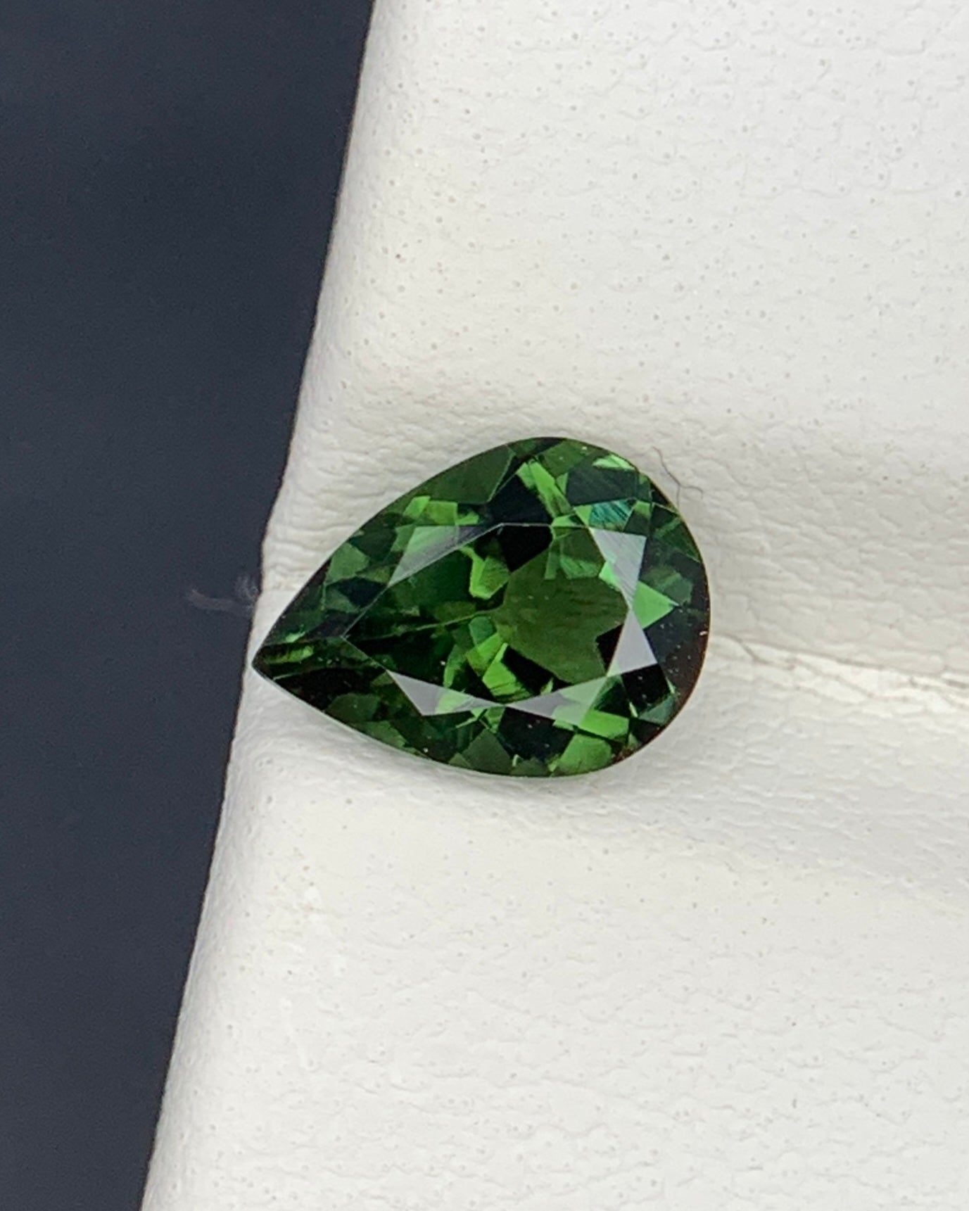 Natural Green Tourmaline 1.16 Carat 8x6 MM Pear Shape Faceted Gemstone 