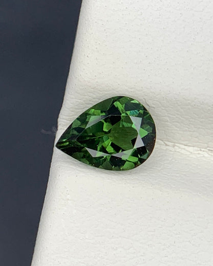Natural Green Tourmaline 1.16 Carat 8x6 MM Pear Shape Faceted Gemstone 