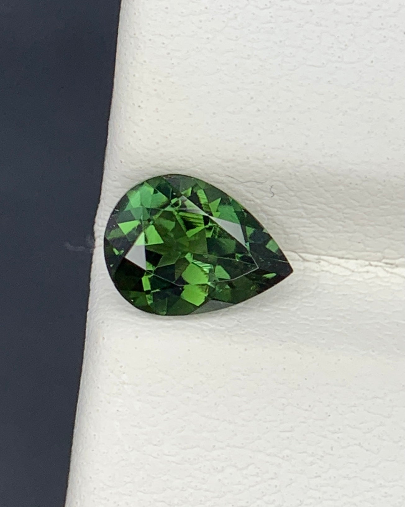 Natural Green Tourmaline 1.16 Carat 8x6 MM Pear Shape Faceted Gemstone 