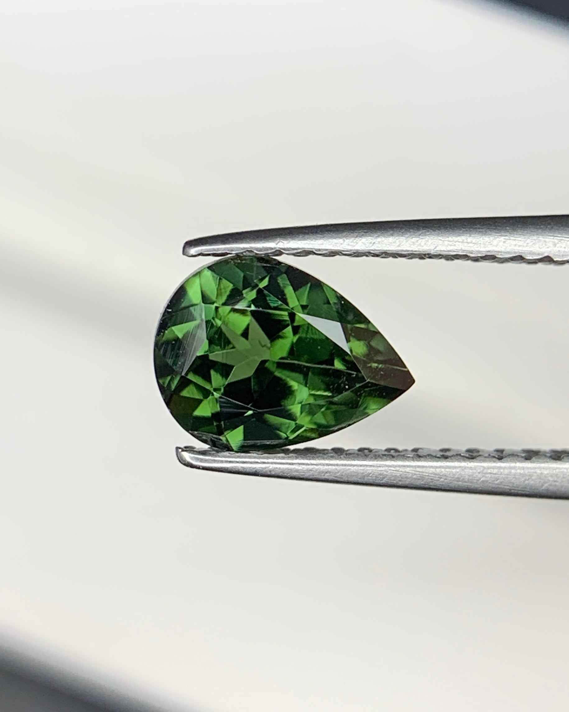 Natural Green Tourmaline 1.16 Carat 8x6 MM Pear Shape Faceted Gemstone 