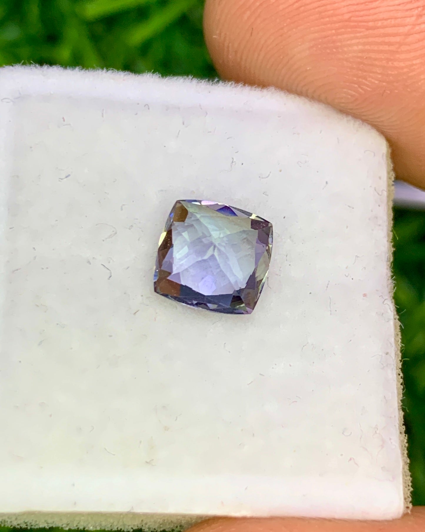 Natural Unheated Tanzanite 1.29 Carat 6.6X6.6 MM Cushion Shape Faceted Gemstone