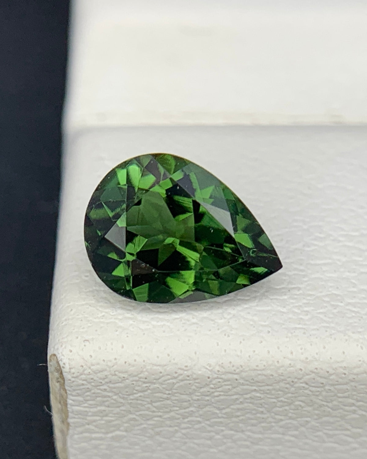 Natural Green Tourmaline 1.16 Carat 8x6 MM Pear Shape Faceted Gemstone 