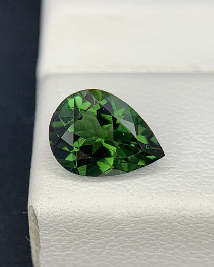 Natural Green Tourmaline 1.16 Carat 8x6 MM Pear Shape Faceted Gemstone 