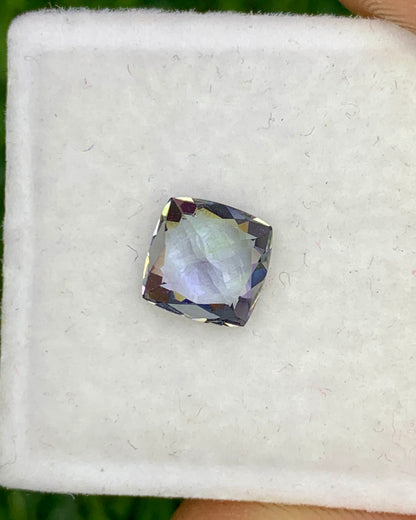 Natural Unheated Tanzanite 1.29 Carat 6.6X6.6 MM Cushion Shape Faceted Gemstone