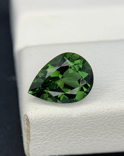 Natural Green Tourmaline 1.16 Carat 8x6 MM Pear Shape Faceted Gemstone 