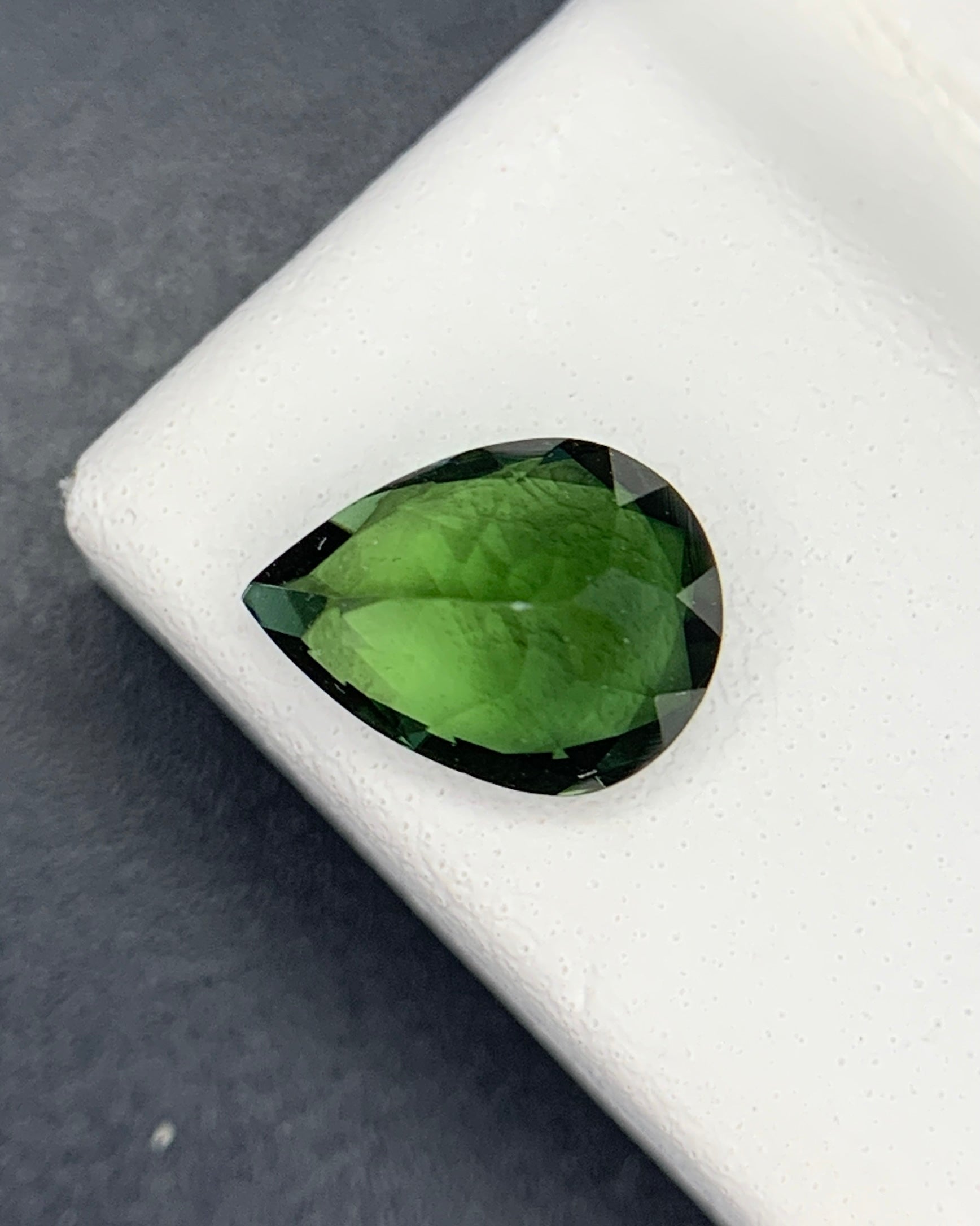 Natural Green Tourmaline 1.16 Carat 8x6 MM Pear Shape Faceted Gemstone 