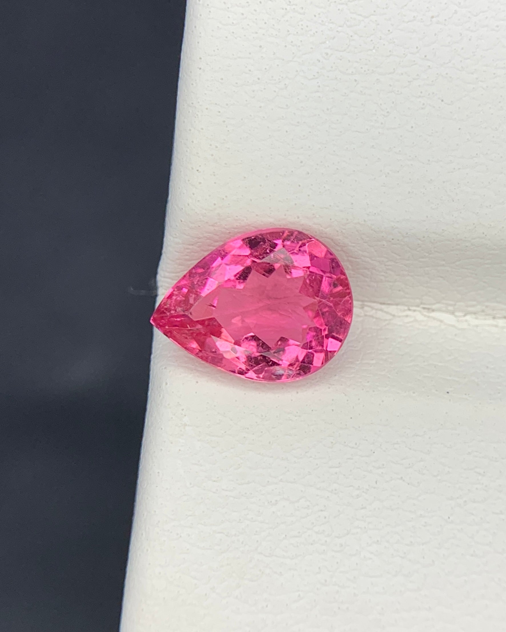 Natural Pink Tourmaline 1.69 Carat 9x7 MM Pear Shape Faceted Gemstone 