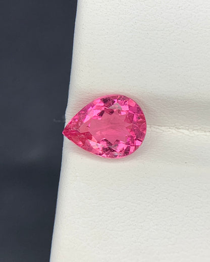 Natural Pink Tourmaline 1.69 Carat 9x7 MM Pear Shape Faceted Gemstone 