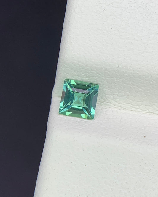 Natural Indicolite Tourmaline 0.27 Carat 4x4 MM Square Shape Faceted Gemstone 