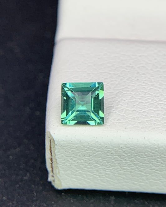 Natural Indicolite Tourmaline 0.27 Carat 4x4 MM Square Shape Faceted Gemstone 