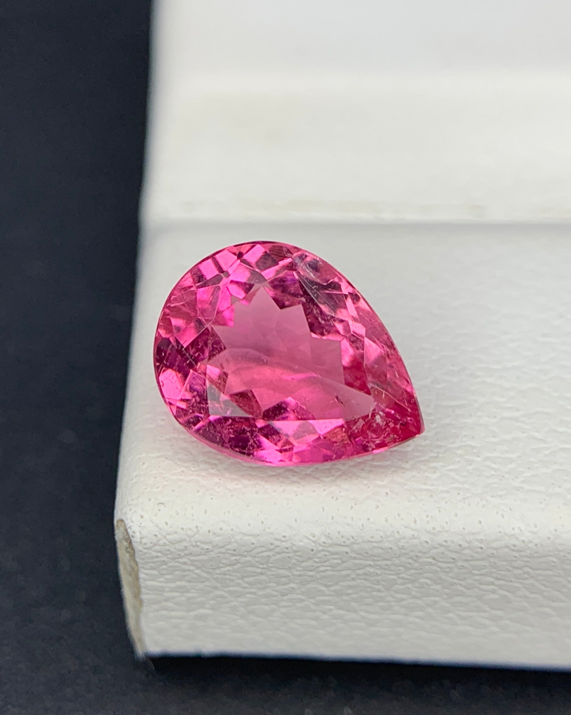 Natural Pink Tourmaline 1.69 Carat 9x7 MM Pear Shape Faceted Gemstone 