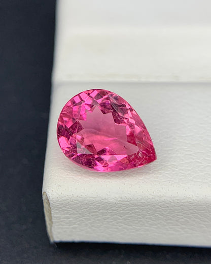 Natural Pink Tourmaline 1.69 Carat 9x7 MM Pear Shape Faceted Gemstone 
