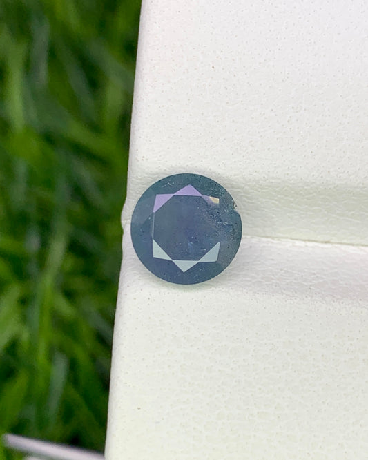 Natural Rare Blue Kornerupine 1.57 Carat 7x7 MM Round Shape Faceted Gemstone