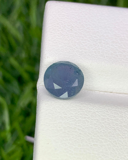 Natural Rare Blue Kornerupine 1.57 Carat 7x7 MM Round Shape Faceted Gemstone