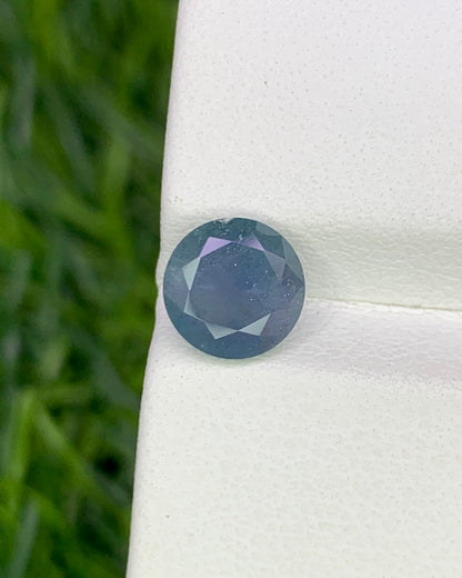 Natural Rare Blue Kornerupine 1.57 Carat 7x7 MM Round Shape Faceted Gemstone