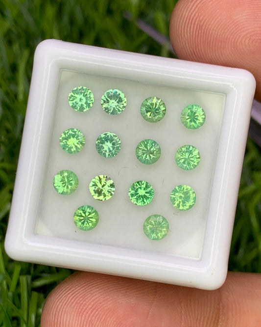 Natural Rare Kornerupine Lot 3.5x3.5 MM Round Shape Faceted Gemstone Lot