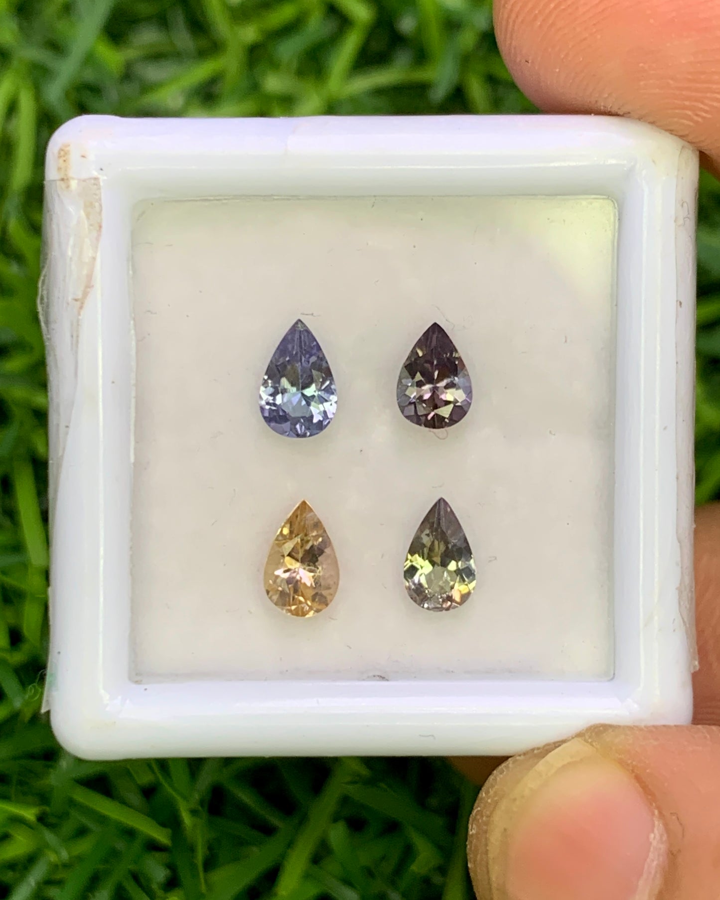 Natural Unheated Tanzanite Lot 1.19 Carat 5.6x3.6/5x3.6 Pear Shape Faceted Gemstone 4 Piece Lot