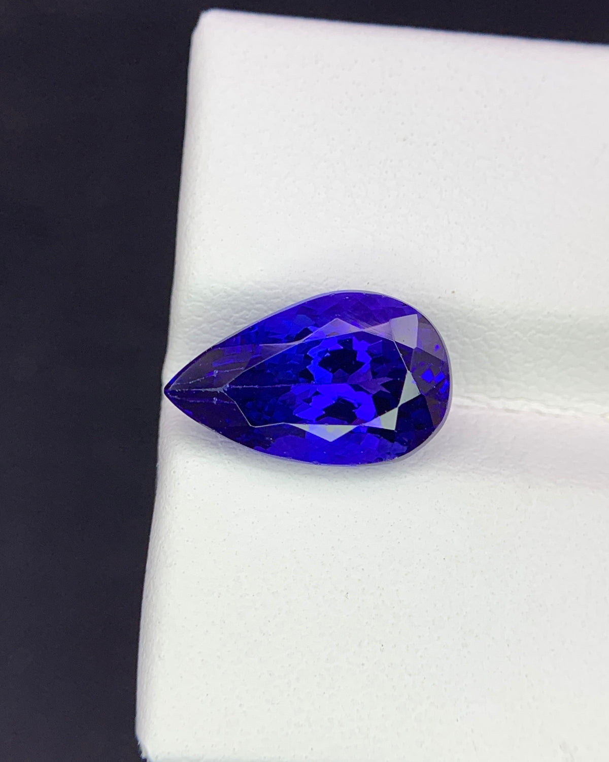 Natural AAA+ Blue Tanzanite 4.28 Carat 12.6x7.7x6.5 MM Pear Shape Faceted Gemstone