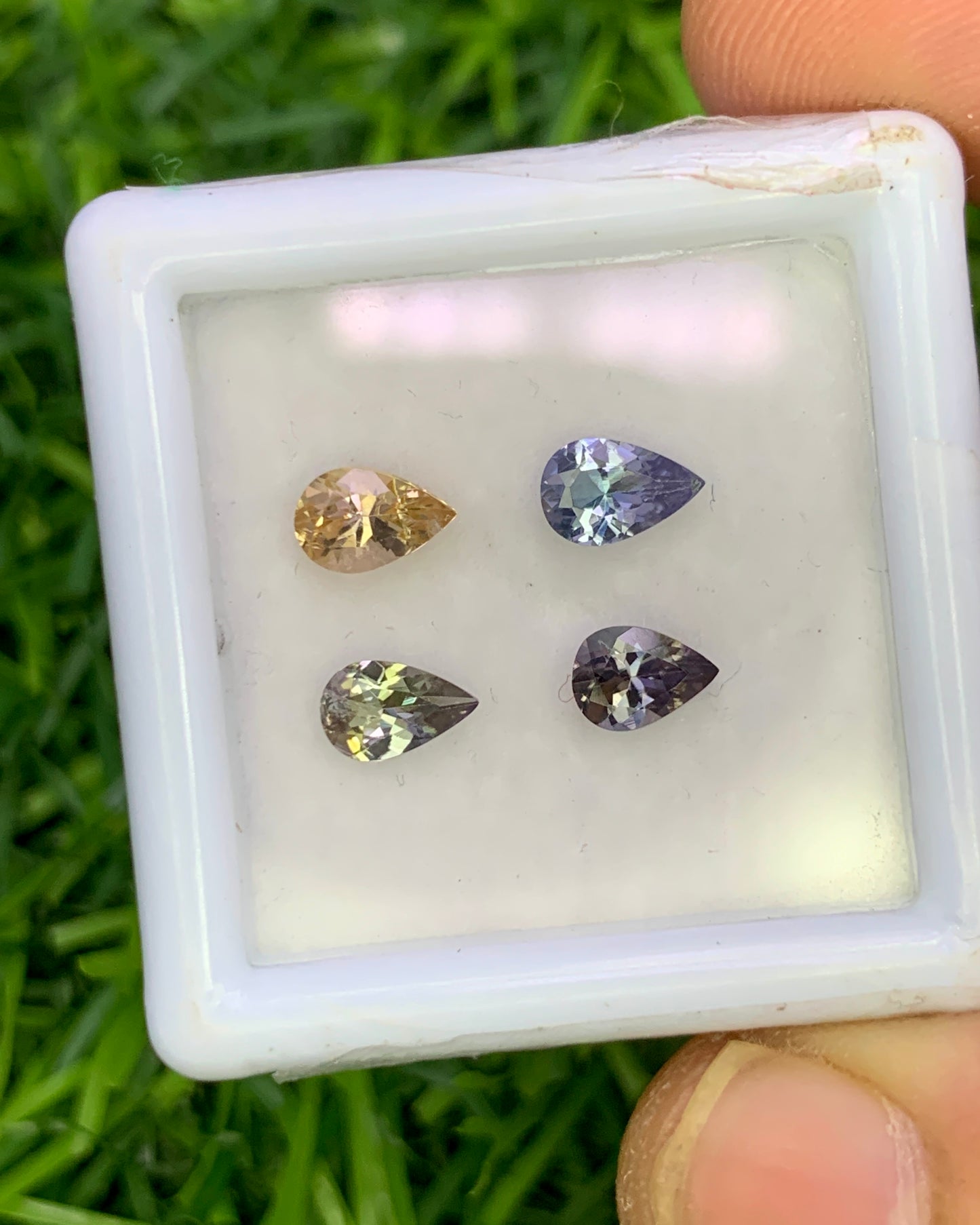 Natural Unheated Tanzanite Lot 1.19 Carat 5.6x3.6/5x3.6 Pear Shape Faceted Gemstone 4 Piece Lot