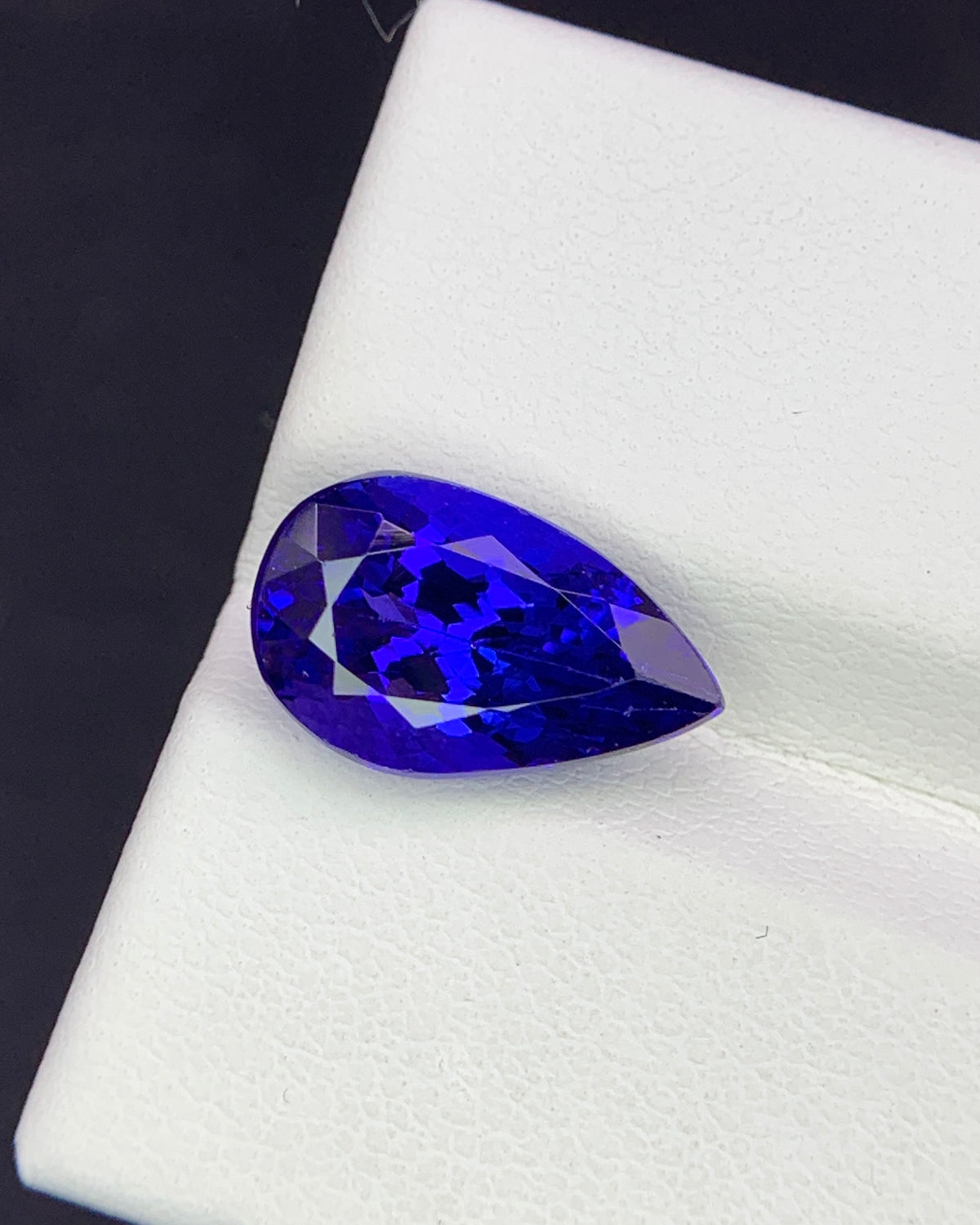 Natural AAA+ Blue Tanzanite 4.28 Carat 12.6x7.7x6.5 MM Pear Shape Faceted Gemstone