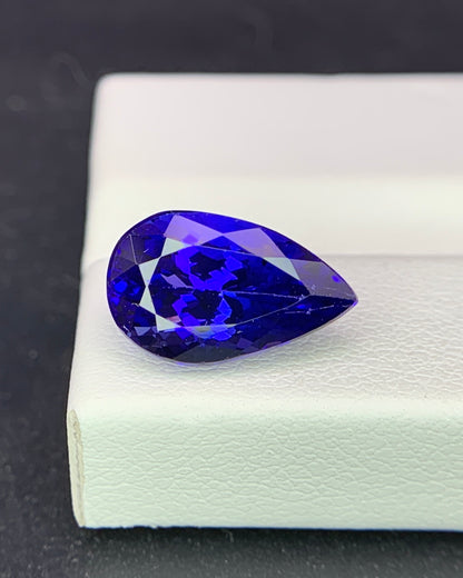 Natural AAA+ Blue Tanzanite 4.28 Carat 12.6x7.7x6.5 MM Pear Shape Faceted Gemstone
