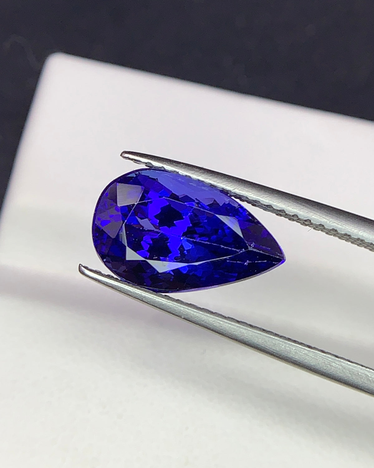 Natural AAA+ Blue Tanzanite 4.28 Carat 12.6x7.7x6.5 MM Pear Shape Faceted Gemstone