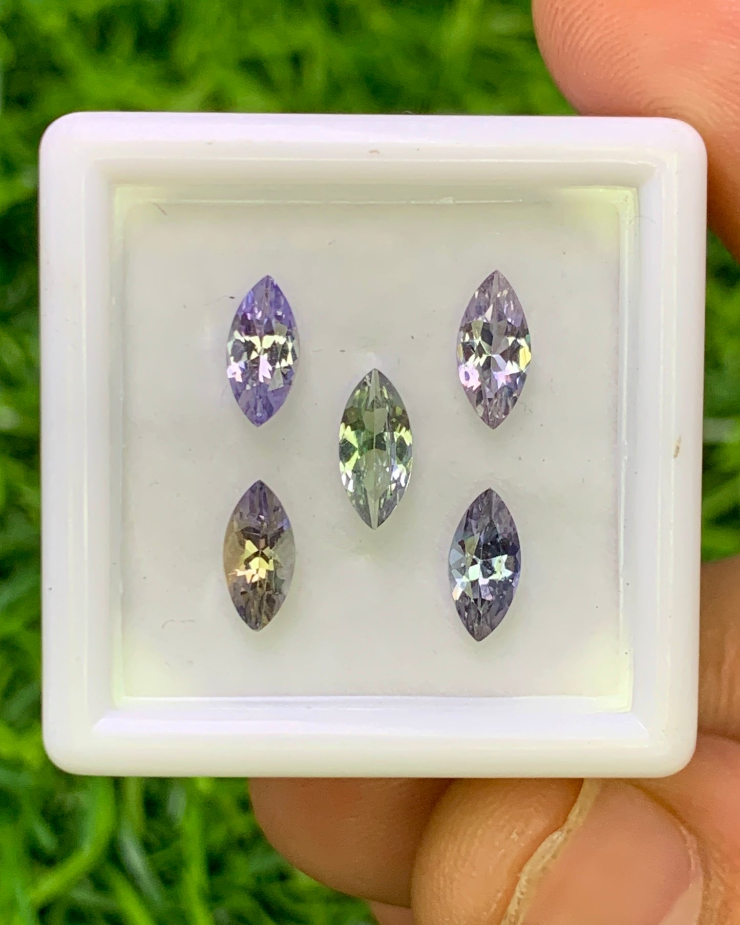 Natural Unheated Tanzanite Lot 1.87 Carat 7.3x3.4/7x3.3 MM Marquise Shape Faceted Gemstone 5 Piece Lot