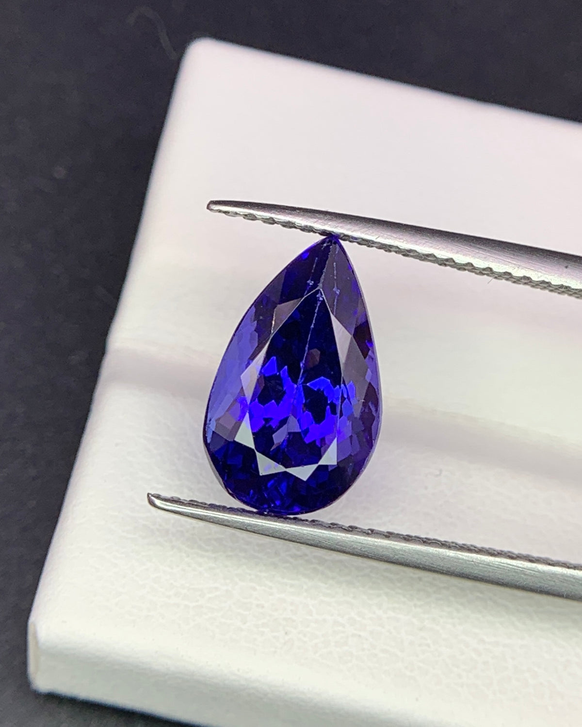Natural AAA+ Blue Tanzanite 4.28 Carat 12.6x7.7x6.5 MM Pear Shape Faceted Gemstone