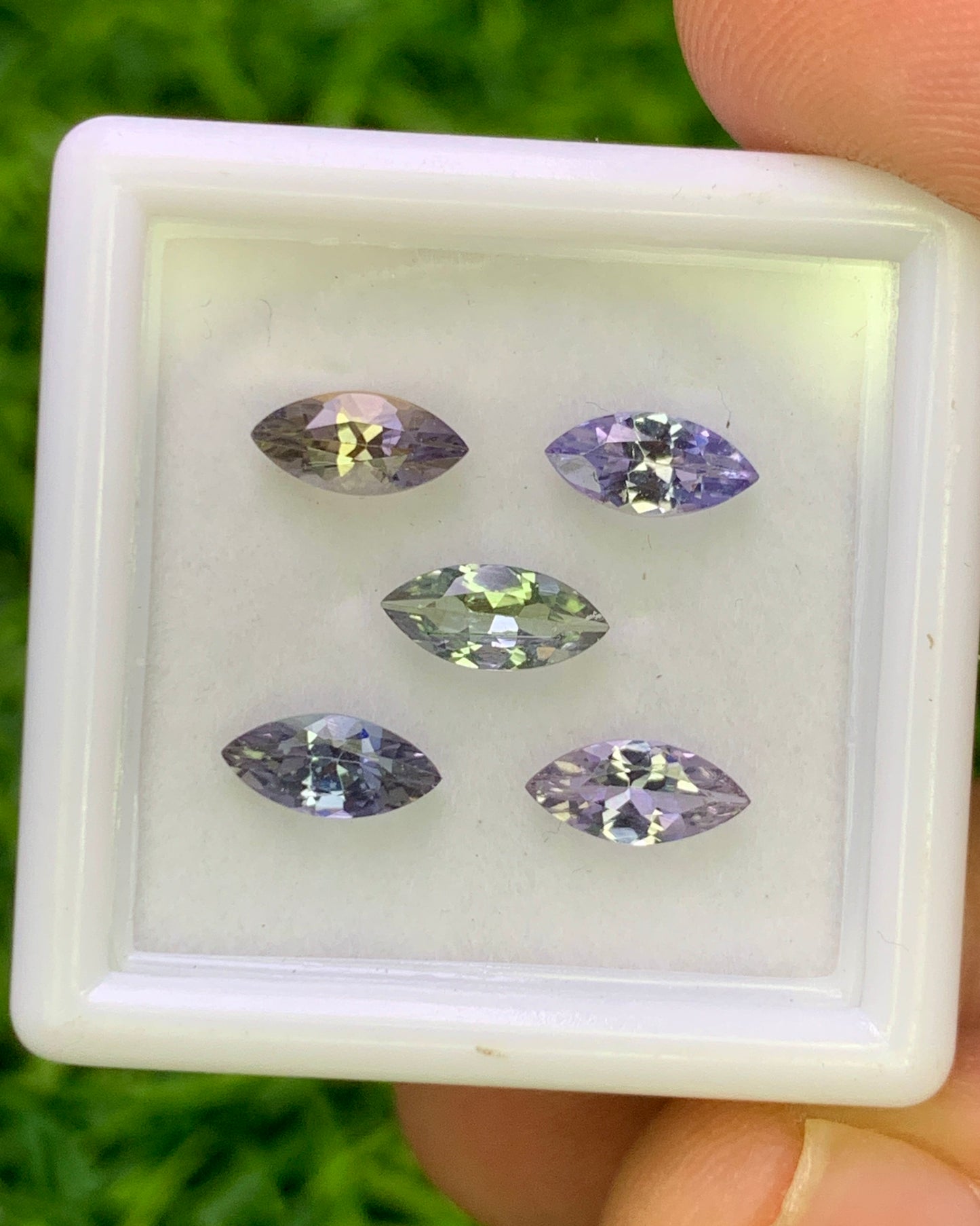 Natural Unheated Tanzanite Lot 1.87 Carat 7.3x3.4/7x3.3 MM Marquise Shape Faceted Gemstone 5 Piece Lot