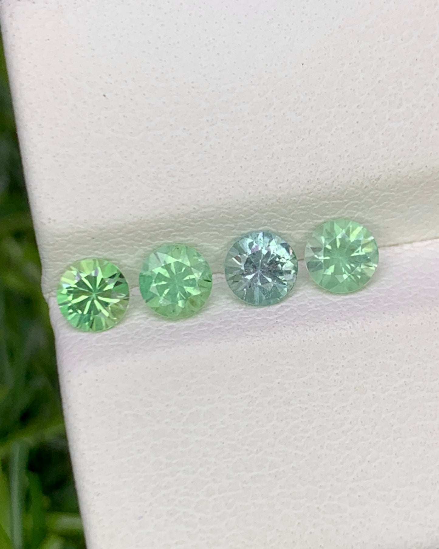 Natural Rare Kornerupine Lot 1.09 Carat 4x4 MM Round Shape Faceted Gemstone 4 Piece Lot